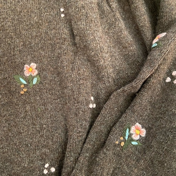 Something Navy chocolate brown turtleneck - Picture 3 of 4